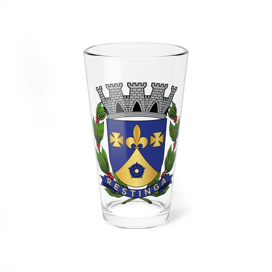 Brasão de Restinga (Brazil) (Coat of Arms) Pint Glass 16oz 16oz - Go Mug Yourself