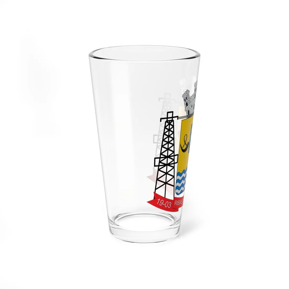 Brasão de Ribas do Rio Pardo - MS (Brazil) (Coat of Arms) Pint Glass 16oz - Go Mug Yourself
