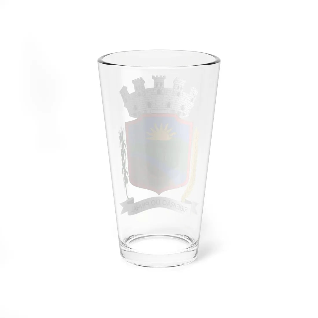 Brasão de Ribeirão do Pinhal - PR (Brazil) (Coat of Arms) Pint Glass 16oz - Go Mug Yourself