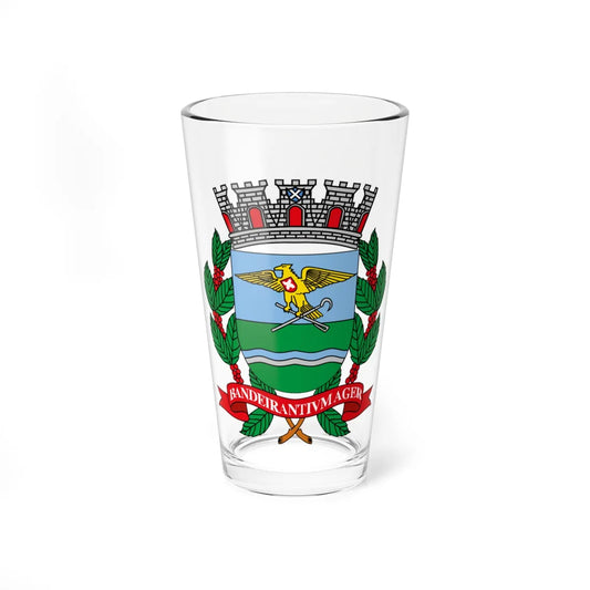 Brasão de Ribeirão Preto (Brazil) (Coat of Arms) Pint Glass 16oz 16oz - Go Mug Yourself