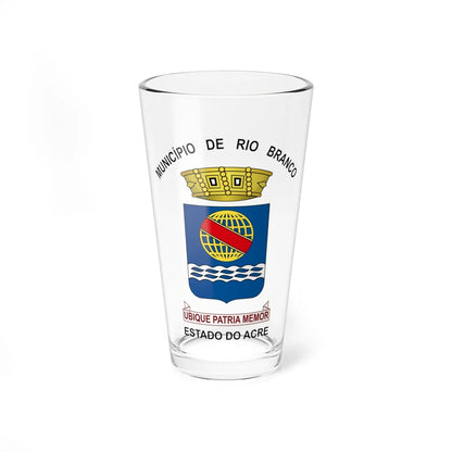 Brasão de Rio Branco (Brazil) (Coat of Arms) Pint Glass 16oz 16oz - Go Mug Yourself