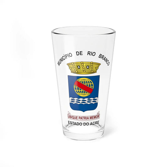 Brasão de Rio Branco (Brazil) (Coat of Arms) Pint Glass 16oz 16oz - Go Mug Yourself