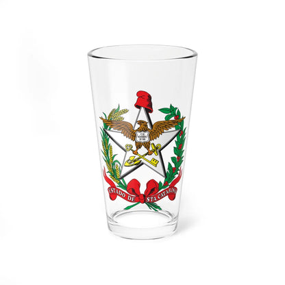 Brasão de Santa Catarina (Brazil) (Coat of Arms) Pint Glass 16oz 16oz - Go Mug Yourself