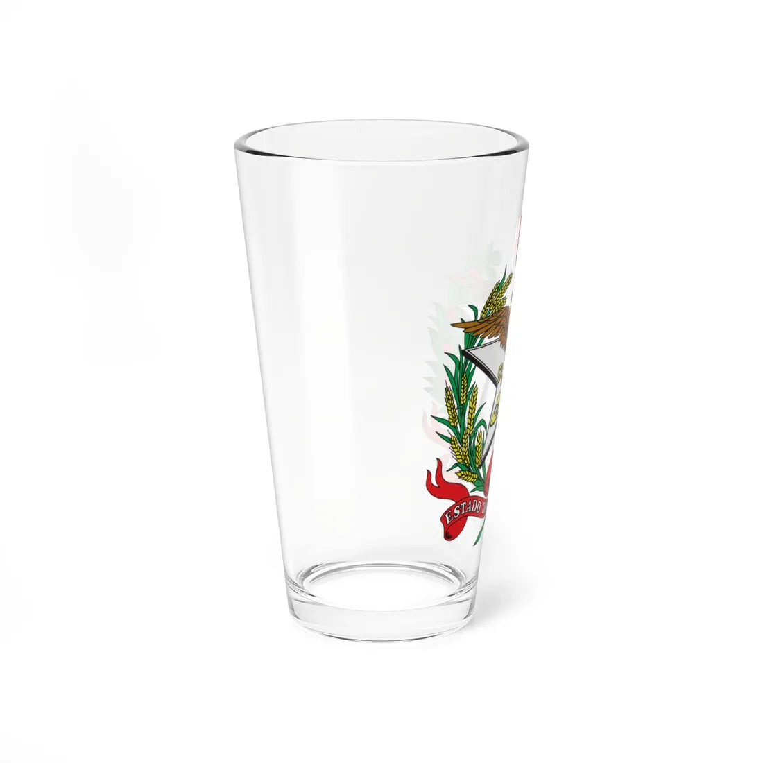 Brasão de Santa Catarina (Brazil) (Coat of Arms) Pint Glass 16oz - Go Mug Yourself