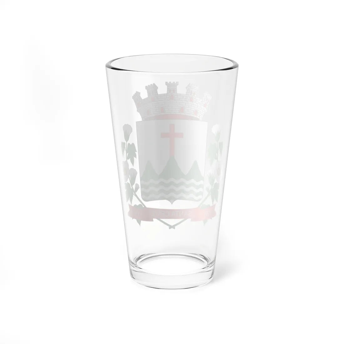 Brasão de Santa Cruz - RN (Brazil) (Coat of Arms) Pint Glass 16oz - Go Mug Yourself