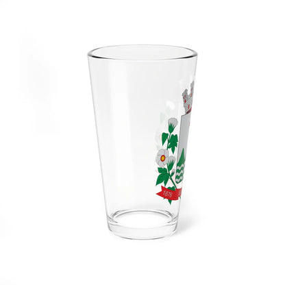 Brasão de Santa Cruz - RN (Brazil) (Coat of Arms) Pint Glass 16oz - Go Mug Yourself