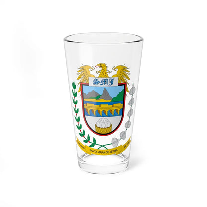 Brasão de Santa Maria de Jetibá - ES (Brazil) (Coat of Arms) Pint Glass 16oz 16oz - Go Mug Yourself