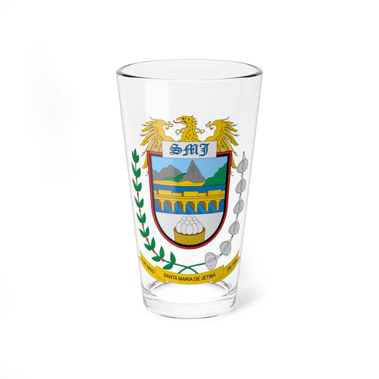 Brasão de Santa Maria de Jetibá - ES (Brazil) (Coat of Arms) Pint Glass 16oz 16oz - Go Mug Yourself