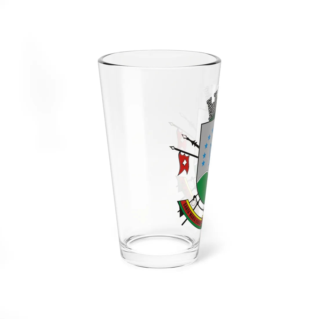 Brasão de Santa Maria RS (Brazil) (Coat of Arms) Pint Glass 16oz - Go Mug Yourself