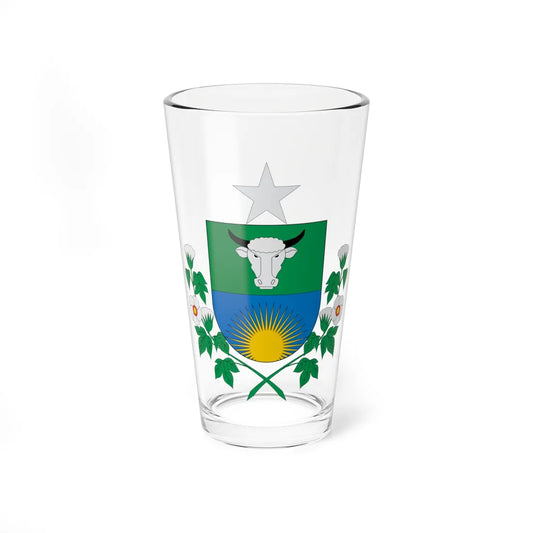 Brasão de Santa Quitéria - CE (Brazil) (Coat of Arms) Pint Glass 16oz 16oz - Go Mug Yourself