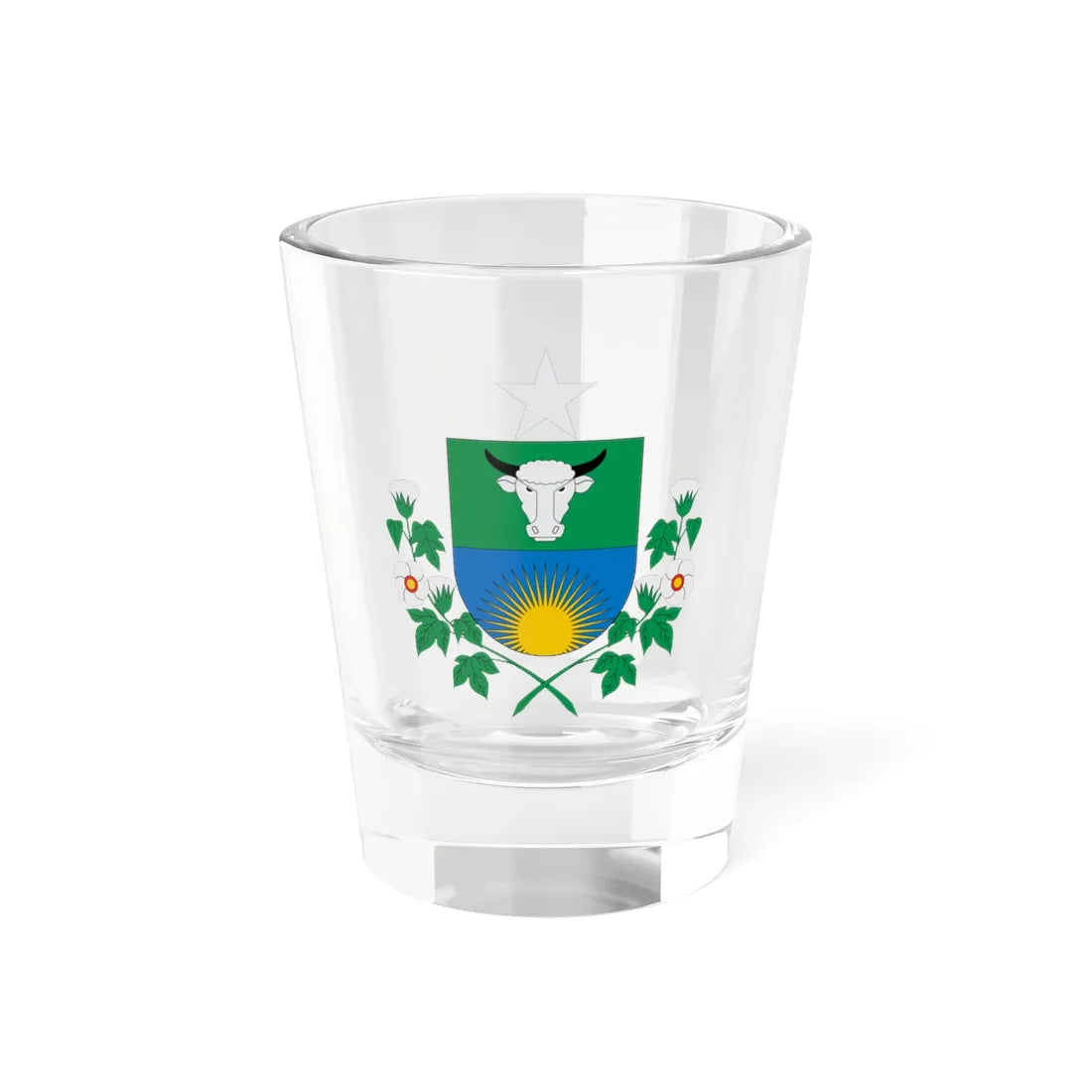 Brasão de Santa Quitéria - CE (Brazil) (Coat of Arms) Shot Glass 1.5oz 1.5oz - Go Mug Yourself