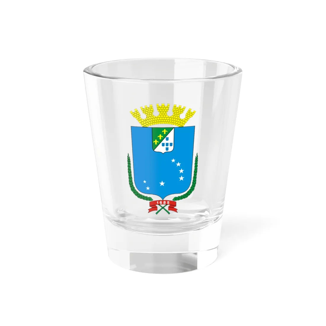 Brasão de São Luís (Brazil) (Coat of Arms) Shot Glass 1.5oz 1.5oz - Go Mug Yourself