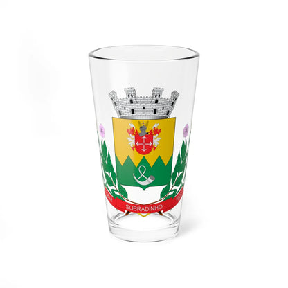 Brasão de Sobradinho - RS (Brazil) (Coat of Arms) Pint Glass 16oz 16oz - Go Mug Yourself
