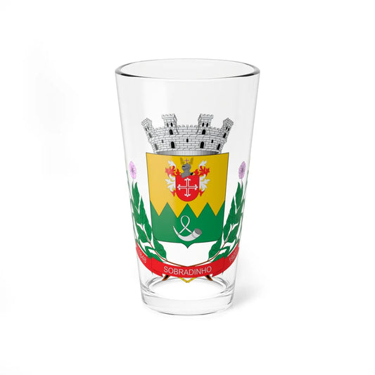 Brasão de Sobradinho - RS (Brazil) (Coat of Arms) Pint Glass 16oz 16oz - Go Mug Yourself
