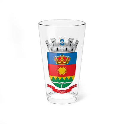 Brasão de Sobral - CE (Brazil) (Coat of Arms) Pint Glass 16oz 16oz - Go Mug Yourself