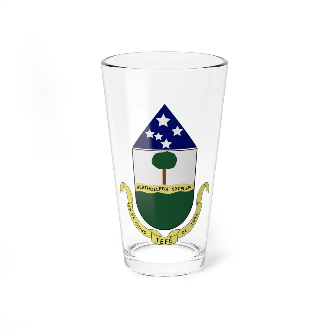 Brasão de Tefé  AM (Brazil) (Coat of Arms) Pint Glass 16oz 16oz - Go Mug Yourself