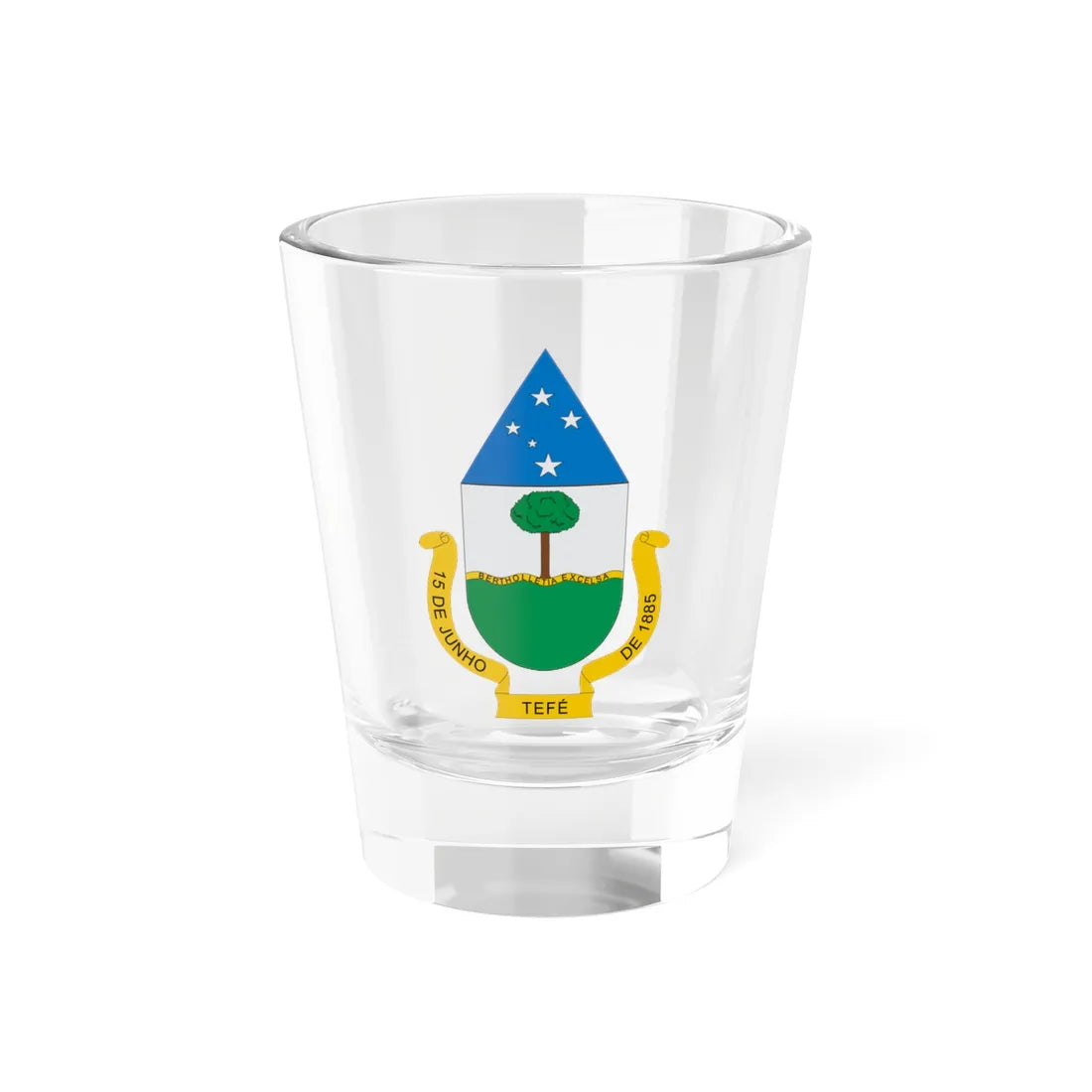 Brasão de Tefé - AM (Brazil) (Coat of Arms) Shot Glass 1.5oz 1.5oz - Go Mug Yourself