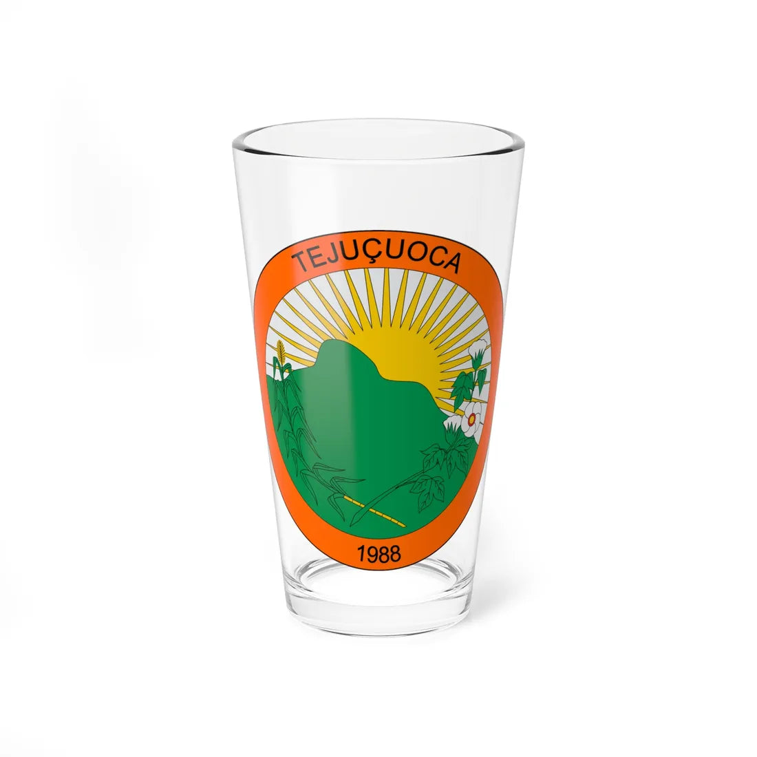 Brasão de Tejuçuoca - CE (Brazil) (Coat of Arms) Pint Glass 16oz - Go Mug Yourself