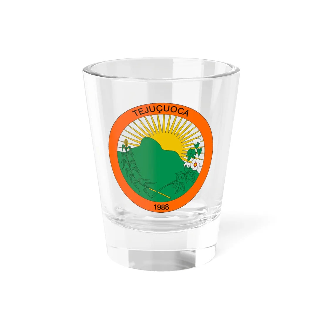 Brasão de Tejuçuoca - CE (Brazil) (Coat of Arms) Shot Glass 1.5oz 1.5oz - Go Mug Yourself
