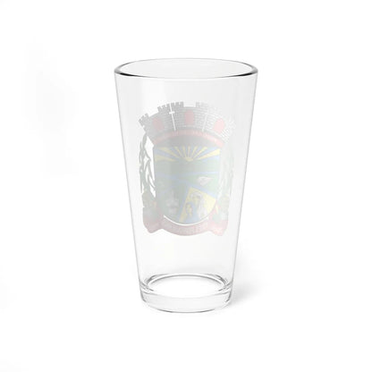 Brasão de Três Forquilhas (Brazil) (Coat of Arms) Pint Glass 16oz - Go Mug Yourself
