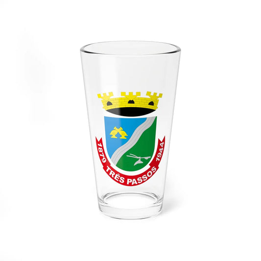 Brasão de Três Passos (Brazil) (Coat of Arms) Pint Glass 16oz 16oz - Go Mug Yourself