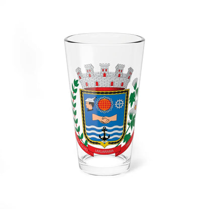 Brasão de Umuarama - PR (Brazil) (Coat of Arms) Pint Glass 16oz 16oz - Go Mug Yourself