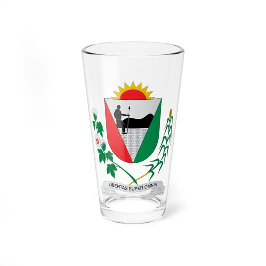 Brasão de União dos Palmares - AL (Brazil) (Coat of Arms) Pint Glass 16oz 16oz - Go Mug Yourself