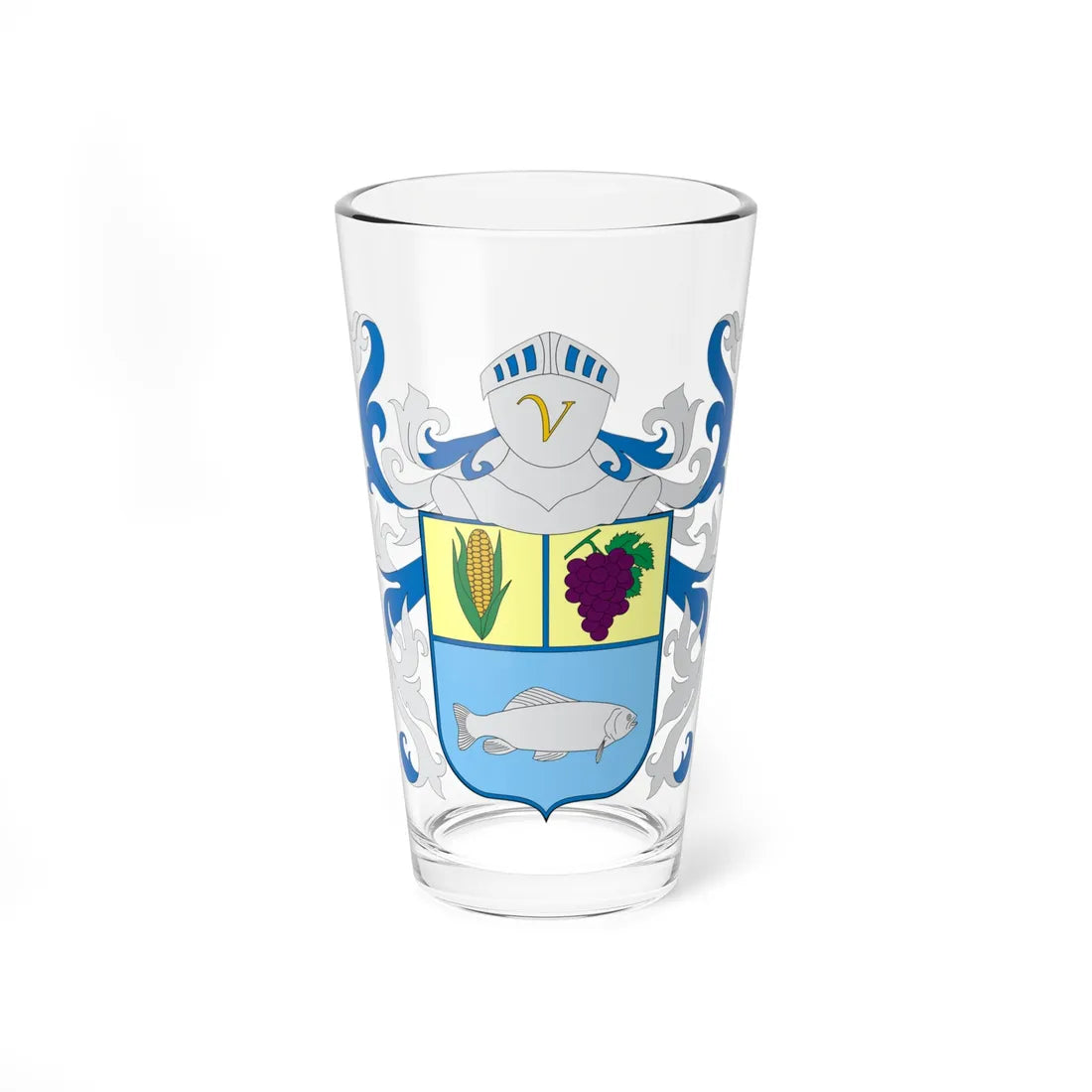 Brasão de Varjota - CE (Brazil) (Coat of Arms) Pint Glass 16oz 16oz - Go Mug Yourself