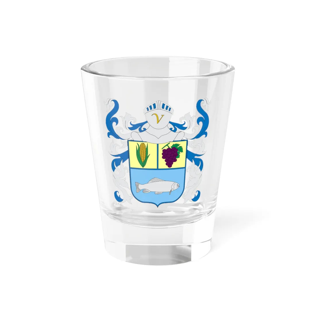Brasão de Varjota - CE (Brazil) (Coat of Arms) Shot Glass 1.5oz 1.5oz - Go Mug Yourself