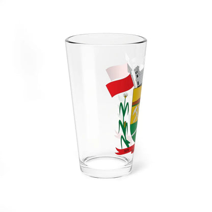 Brasão de Vila Nova do Sul - RS (Brazil) (Coat of Arms) Pint Glass 16oz - Go Mug Yourself