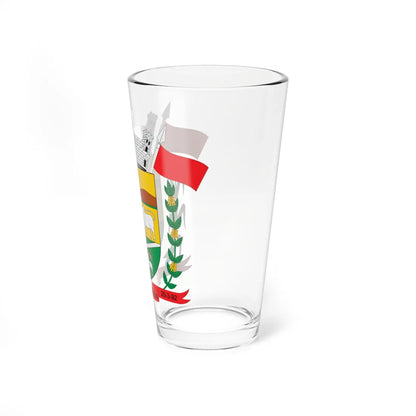 Brasão de Vila Nova do Sul - RS (Brazil) (Coat of Arms) Pint Glass 16oz - Go Mug Yourself