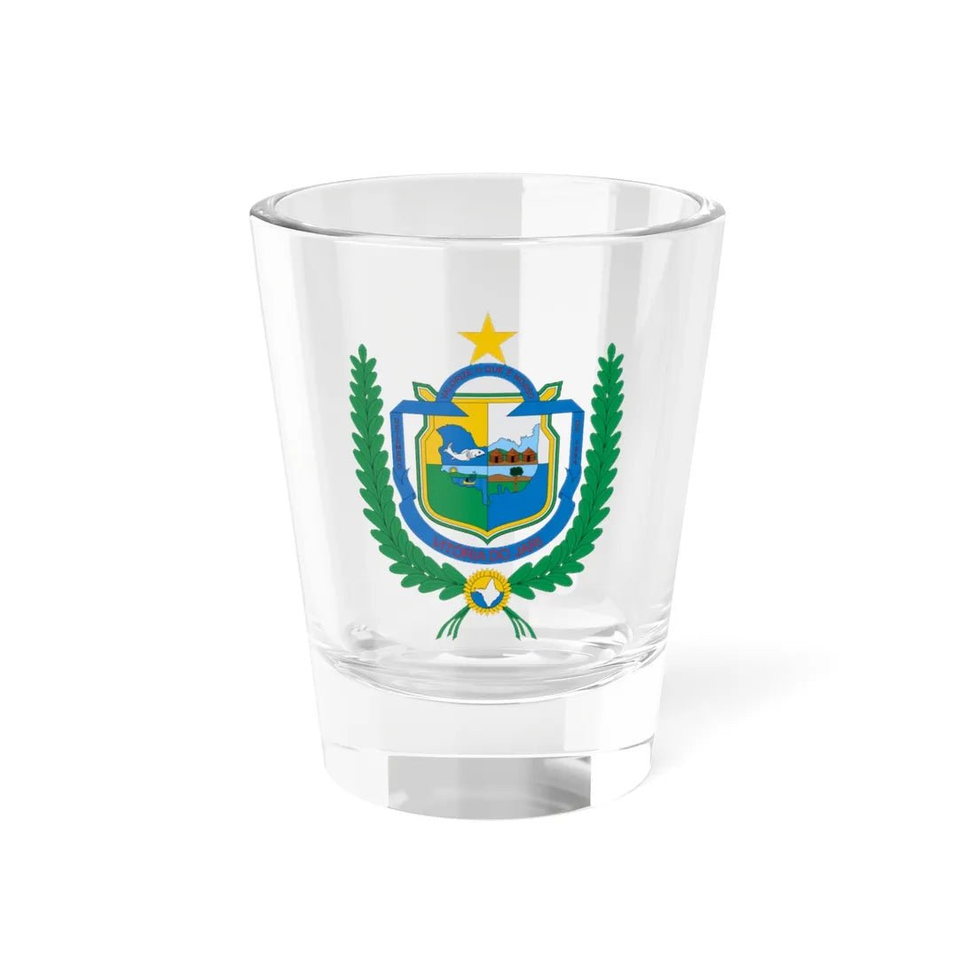 Brasão de Vitória do Jari - AP (Brazil) (Coat of Arms) Shot Glass 1.5oz 1.5oz - Go Mug Yourself