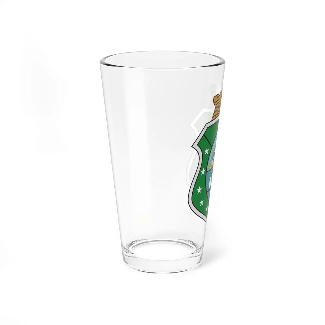 Brasão do Ceará cores sólidas (Brazil) (Coat of Arms) Pint Glass 16oz - Go Mug Yourself