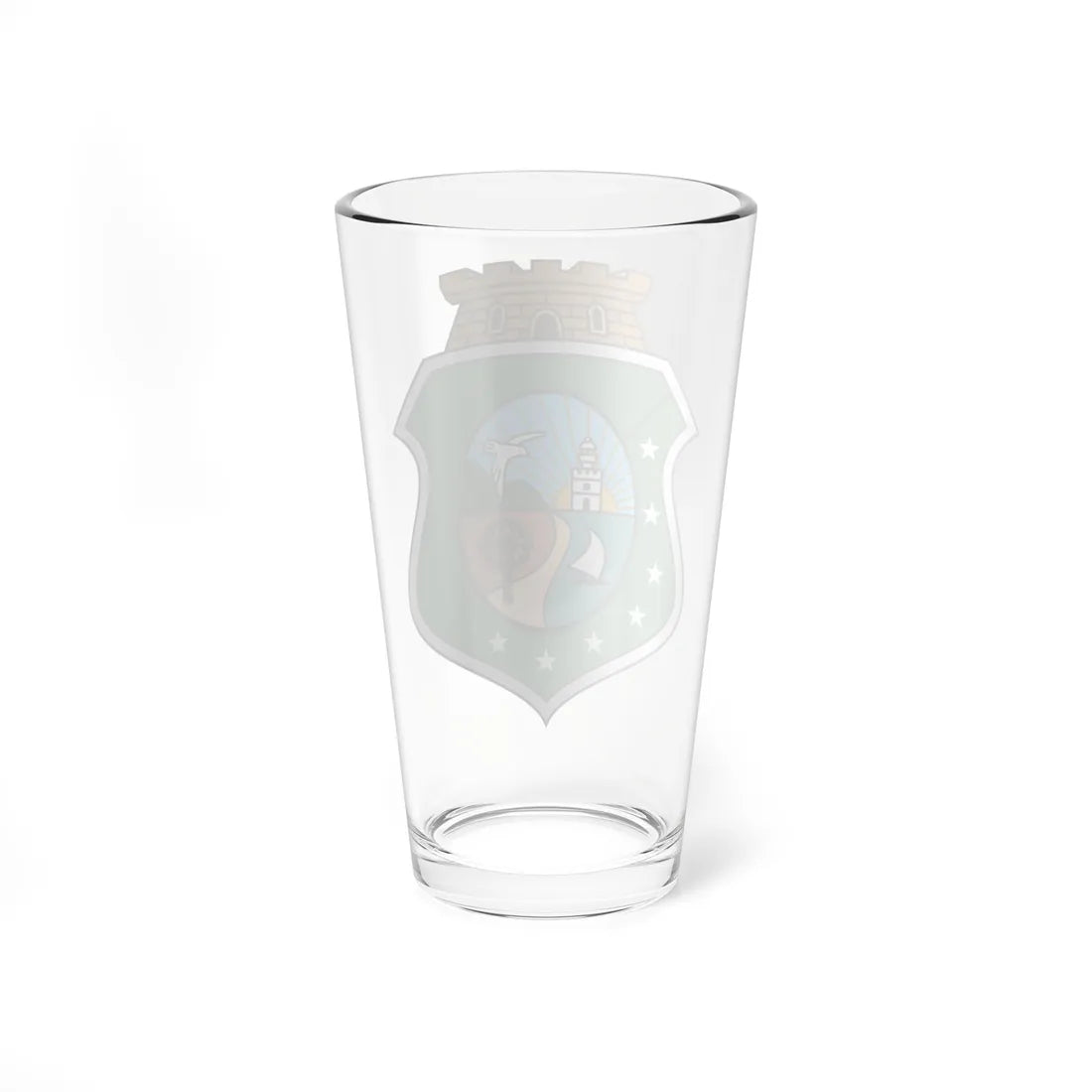 Brasão do Ceará cores sólidas (Brazil) (Coat of Arms) Pint Glass 16oz - Go Mug Yourself