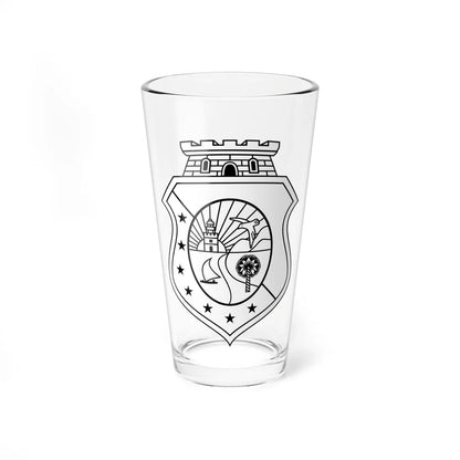 Brasão do Ceará monocromático (Brazil) (Coat of Arms) Pint Glass 16oz 16oz - Go Mug Yourself