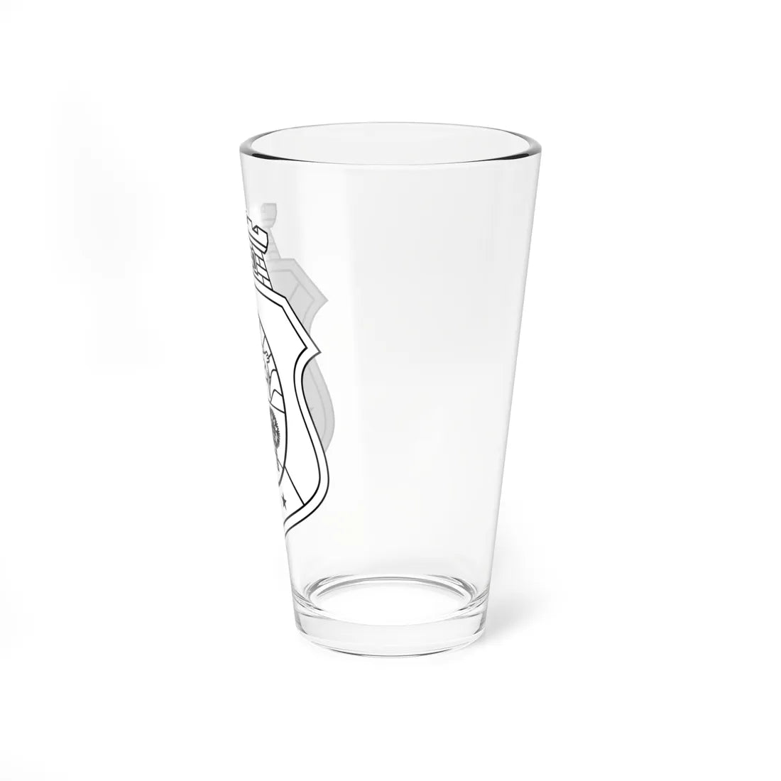 Brasão do Ceará monocromático (Brazil) (Coat of Arms) Pint Glass 16oz - Go Mug Yourself