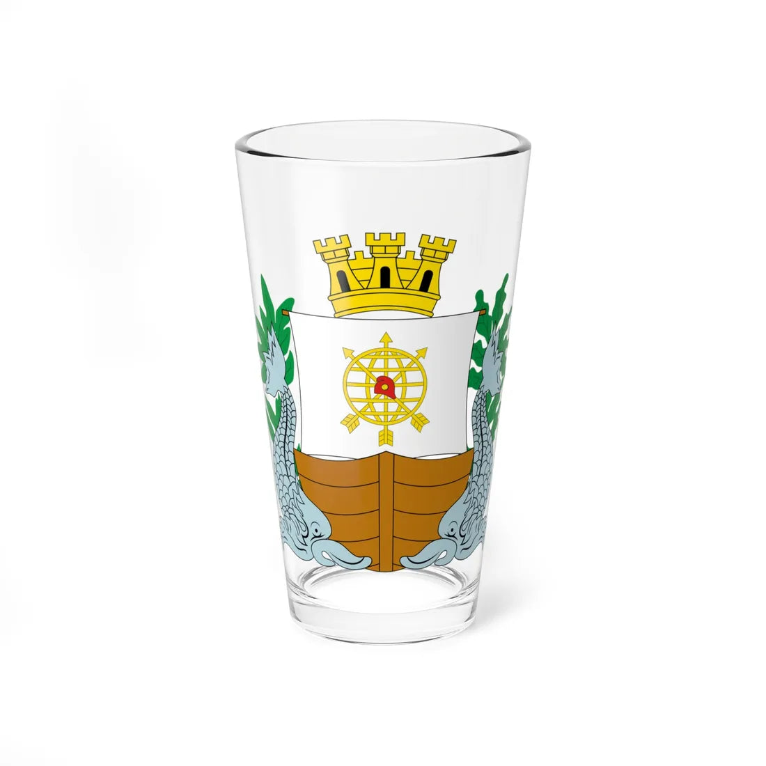 Brasão do Distrito Federal Brasil 1896-1957 (Brazil) (Coat of Arms) Pint Glass 16oz 16oz - Go Mug Yourself