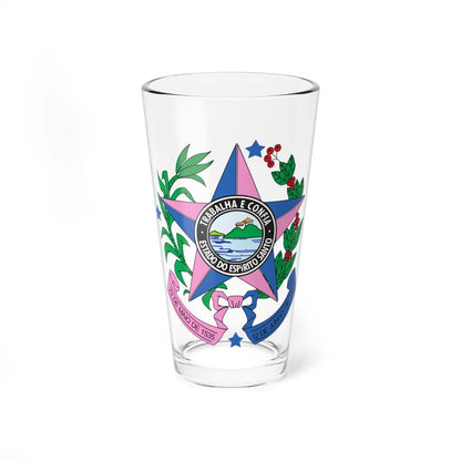 Brasão do Espírito Santo (Brazil) (Coat of Arms) Pint Glass 16oz 16oz - Go Mug Yourself