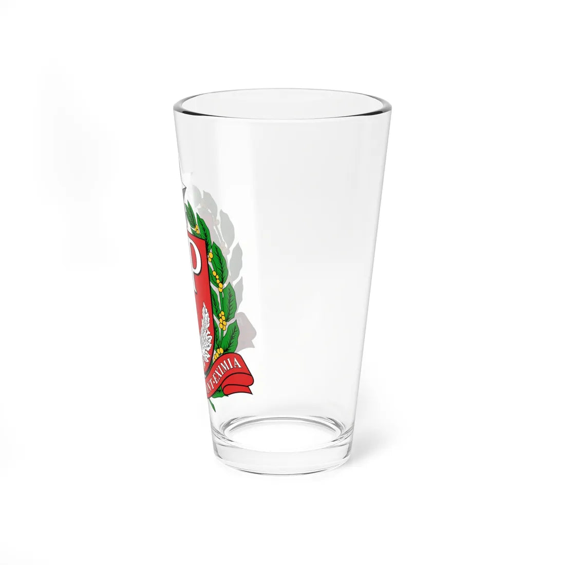 Brasão do Estado de São Paulo primeira versão (Brazil) (Coat of Arms) Pint Glass 16oz - Go Mug Yourself