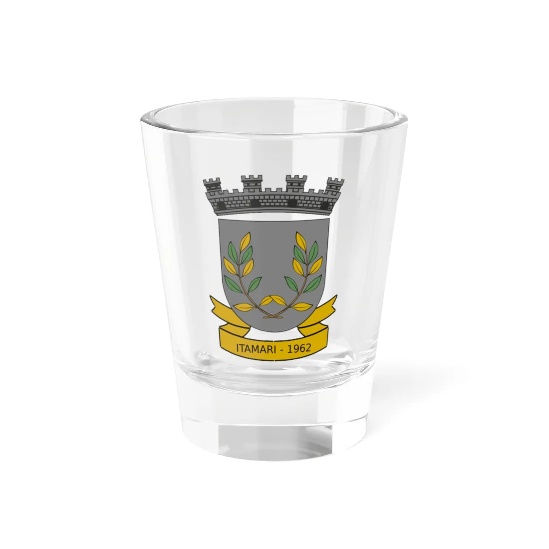 Brasão do município de Itamari-BA (Brazil) (Coat of Arms) Shot Glass 1.5oz 1.5oz - Go Mug Yourself