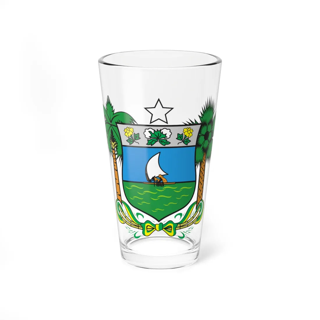 Brasão do Rio Grande do Norte (Brazil) (Coat of Arms) Pint Glass 16oz 16oz - Go Mug Yourself