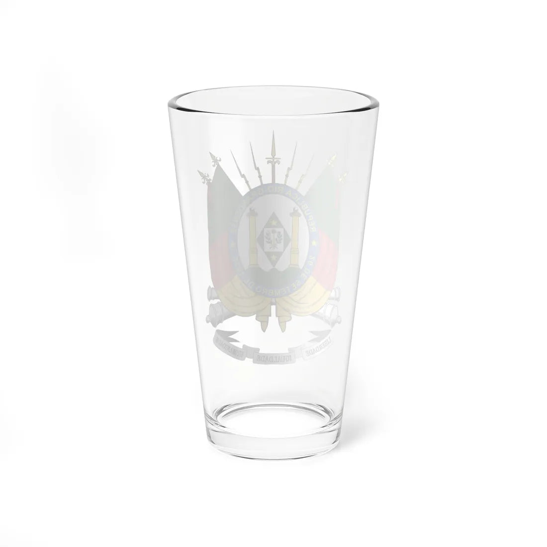 Brasão do Rio Grande do Sul (Brazil) (Coat of Arms) Pint Glass 16oz - Go Mug Yourself