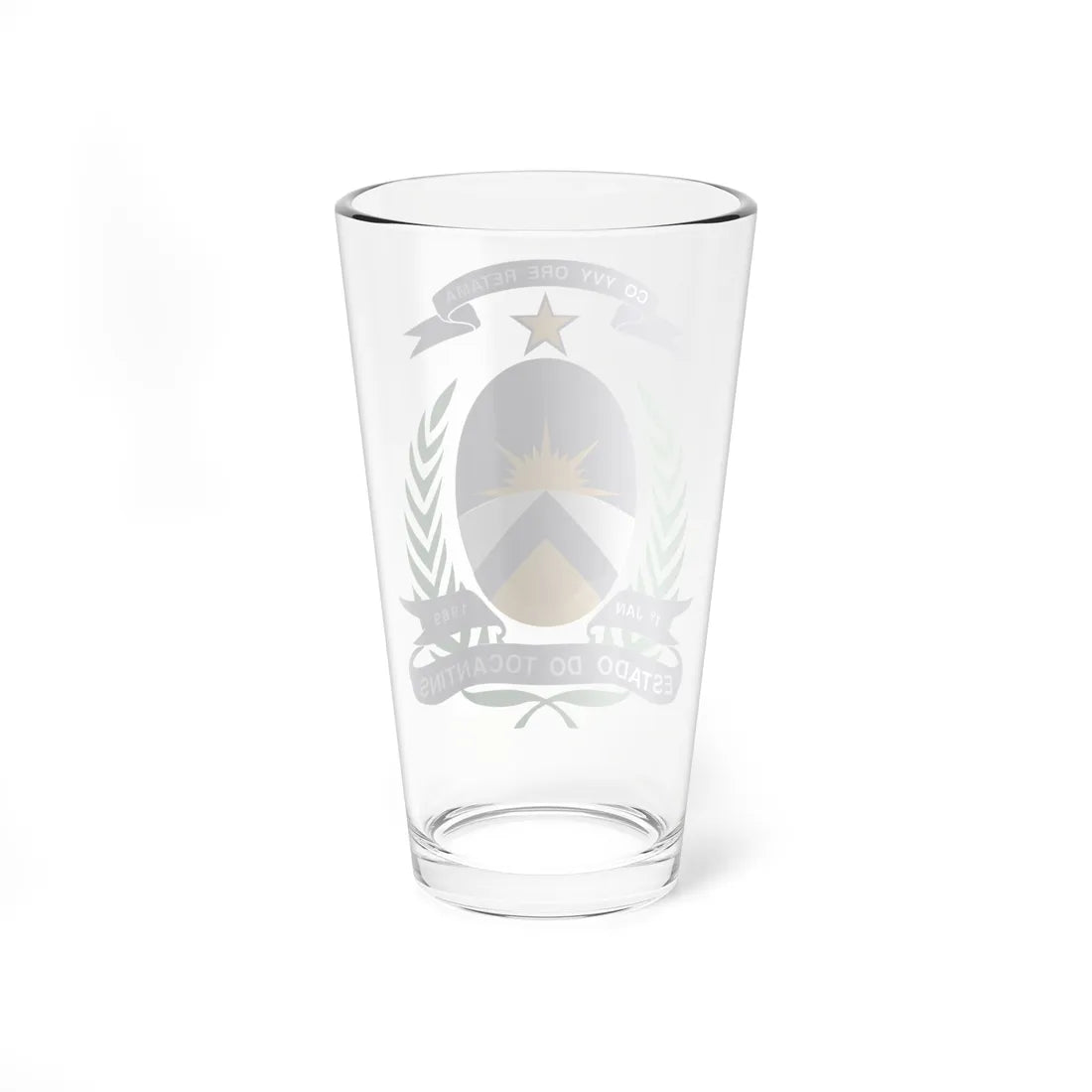 Brasão do Tocantins (Brazil) (Coat of Arms) Pint Glass 16oz - Go Mug Yourself