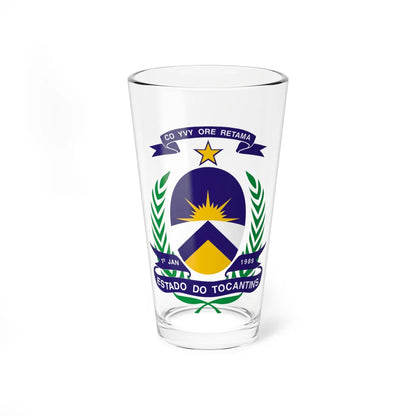 Brasão do Tocantins (Brazil) (Coat of Arms) Pint Glass 16oz - Go Mug Yourself