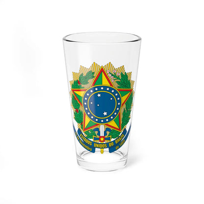 Brasão dos Estados Unidos do Brazil 1889 (Brazil) (Coat of Arms) Pint Glass 16oz 16oz - Go Mug Yourself