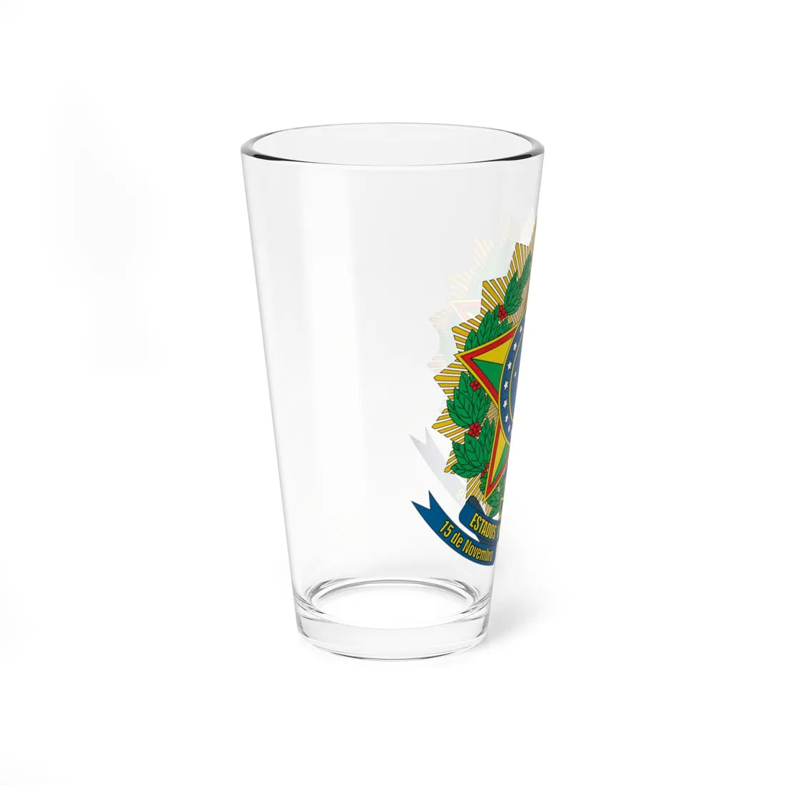Brasão dos Estados Unidos do Brazil 1889 (Brazil) (Coat of Arms) Pint Glass 16oz - Go Mug Yourself