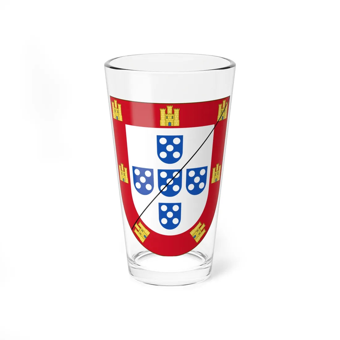 Brasão dos Lancastre (Portugal) (Coat of Arms) Pint Glass 16oz 16oz - Go Mug Yourself
