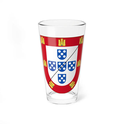 Brasão dos Lancastre (Portugal) (Coat of Arms) Pint Glass 16oz 16oz - Go Mug Yourself