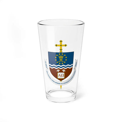 Brasão para a Área Pastoral Nossa Senhora da Conceição e Santo Antônio Diocese de Guarabira (Brazil) (Coat of Arms) Pint Glass 16oz 16oz - Go Mug Yourself