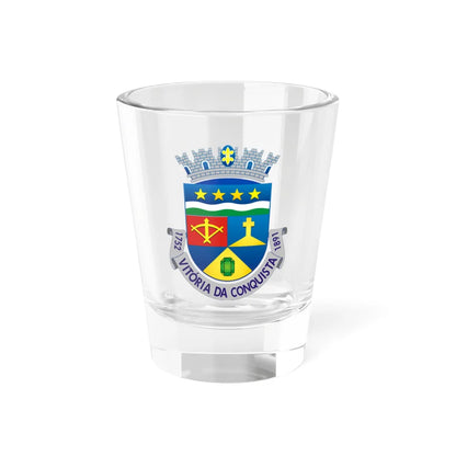 Brasão Vitoria da Conquista (Brazil) (Coat of Arms) Shot Glass 1.5oz 1.5oz - Go Mug Yourself